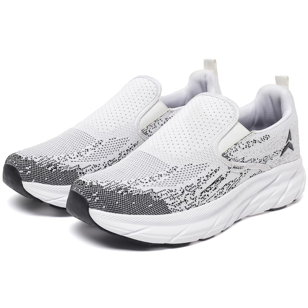 AVANT Men's GeoStride Slip- On Walking Shoes-Breathable Mesh, Lightweight, Multi Directional Flexibility, Shock-Absorption Technology, Enhanced Cushioning, Walking Footwear (AVMSH187CL01UK8_Grey) 2
