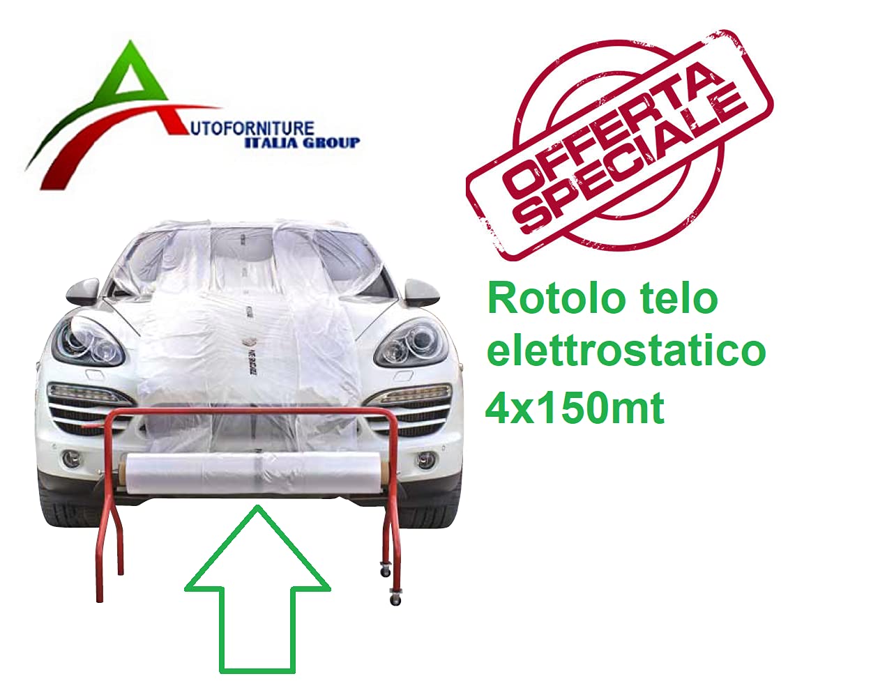 Bobina Rotolo Film per mascheratura 9/10 Micron Protezione Telo elettrostatico 4x150 Metri per carrozzeria