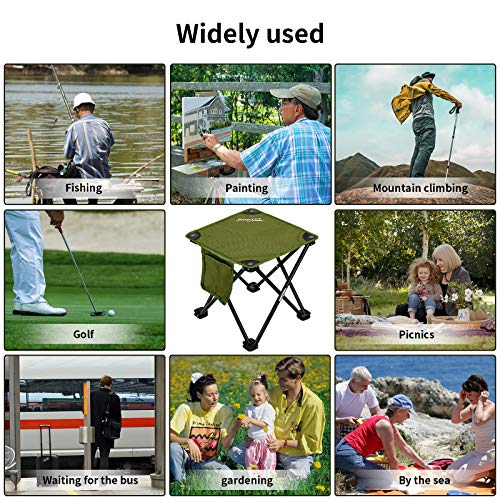 Roptat 2 Pack Camping Stool,Portable Folding Compact Lightweight Stool Seat For Camping Fishing Hiking Gardening Outdoor Walking Backpacking Travelling And Beach With Carry Bag #TOP6