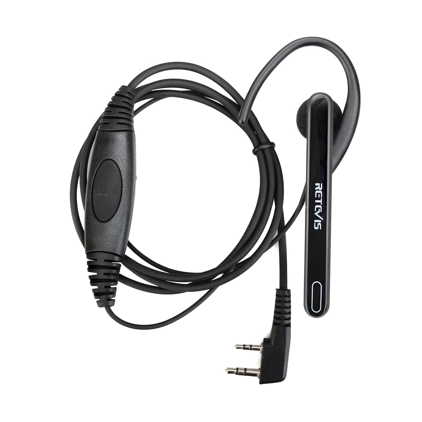 5 Pezzi 2 Pin Ear Bar Auricolare for Microfono PTT Walkie Talkie Auricolare Adatto for Kenwood Adatto for BAOFENG UV5R UV82 UV9R Adatto for Retevis Adatto for TYT Radio Bidirezionale
