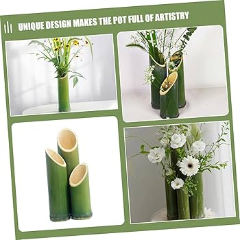 Amazon.co.jp: HAWILLOSCH 3個竹製花瓶 フラワーアレンジメント用