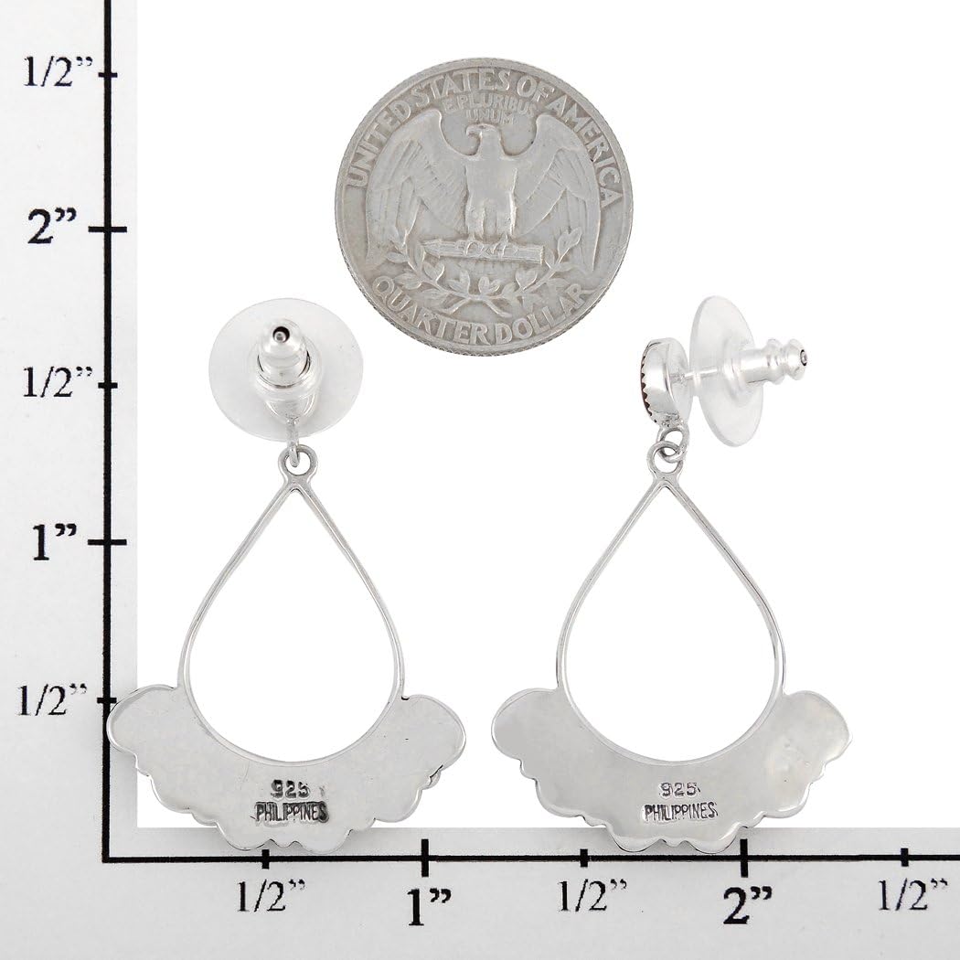 Sterling Silver Earrings in Genuine Gemstones & Gemstones