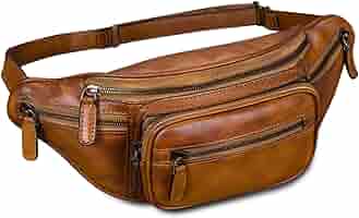 バッグ leather waist pouch brown Amazon.com | Genuine Leather Fanny Pack for Women and Men