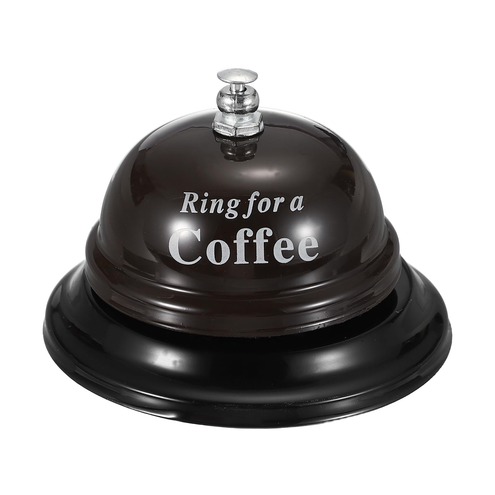 PATIKIL Desk Bell, 3.3" Front Desk Service Call Bell Metal Ringing Loud Clear Reception Counter Bar Ring for Restaurant Hotel Game Classroom Dinner Pet Dog Training(COFFEE, Coffee)
