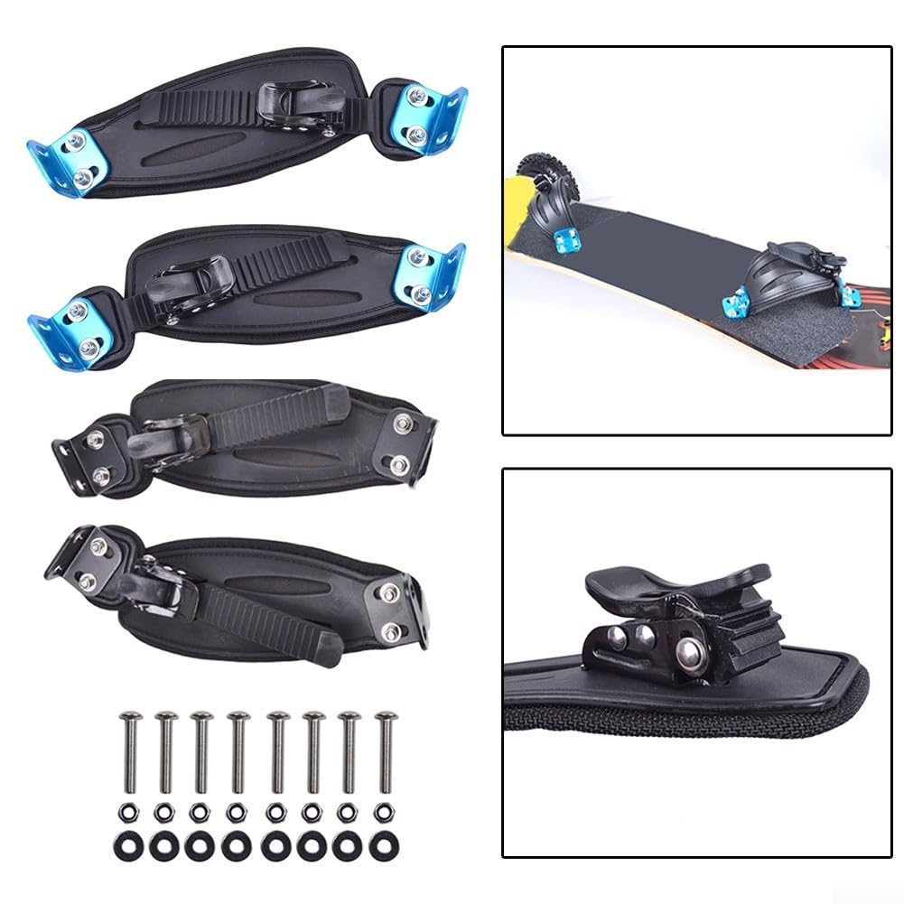 Les bandes de support de pied de skateboard de montagne sécurisent vos pieds pour une meilleure expérience de conduite hors route (boutons bleus)