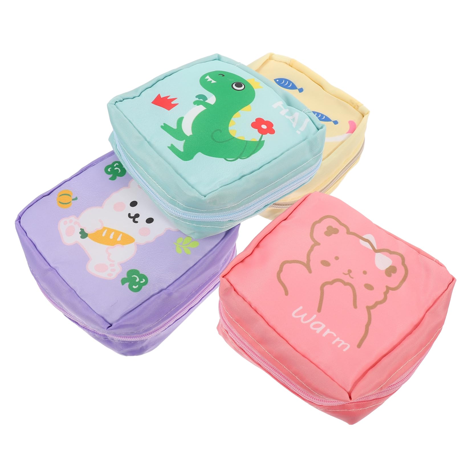 4 Set Borsa Cosmetici Portatile Sacchetti Per Assorbenti Igienici Con Design Animali Per Sanitary Pad E Accessori Femminili Pratico E Multifunzionale Per Ufficio E 4 Pezzi * 4