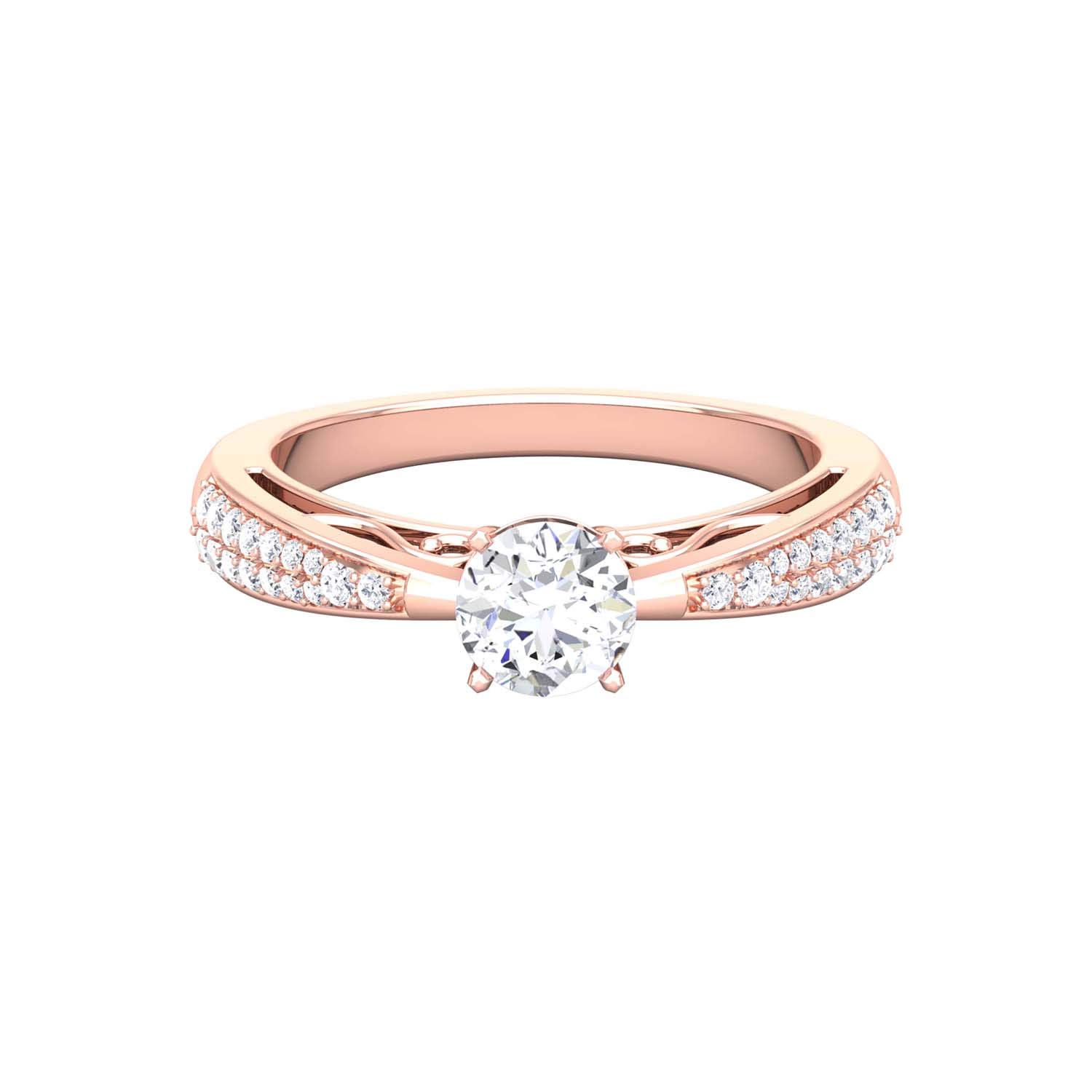 avsar Jewellery 14k (585) Rose Gold Ring for Women-picture-17
