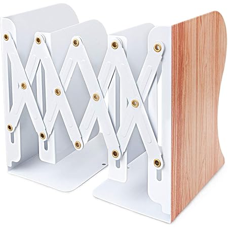 本立て ブックエンド 伸縮自在 ブックスタンド 卓上収納 ブックスタンド 仕切り 雑誌 新聞 書類 本 しきり板 木目柄 金属製 デスク収納 卓上本棚 Amazon Co Jp