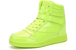 80s Retro Sneakers with Vibrant Colors and Hidden Wedge Heels, Perfect for Women and Girls