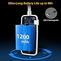 Vista 6 de Gritin Luz de libro recargable de 19 LED para leer en la cama con función de memoria, cuidado de los ojos, 3 temperaturas de color, brillo