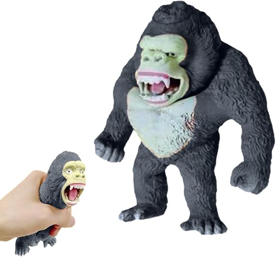 Squishy Monkey | Squishy Gorilla Monkey Toys Kids Jungle Animal Figurines, Halloween Monkey Toys, Stress Relief Toys for Adults, Novelty Toys & Amusement Hmltd