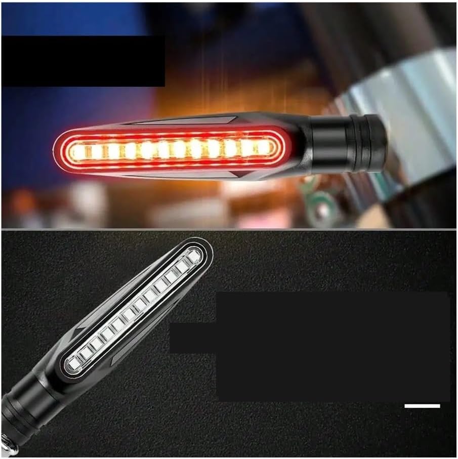 Indicators Flowing Motorbike Universal LED Motorcycle Turn Signal Light 12v Amber Flasher Indicator Blinker Rear Lights Lamp Accessories For 2PCS