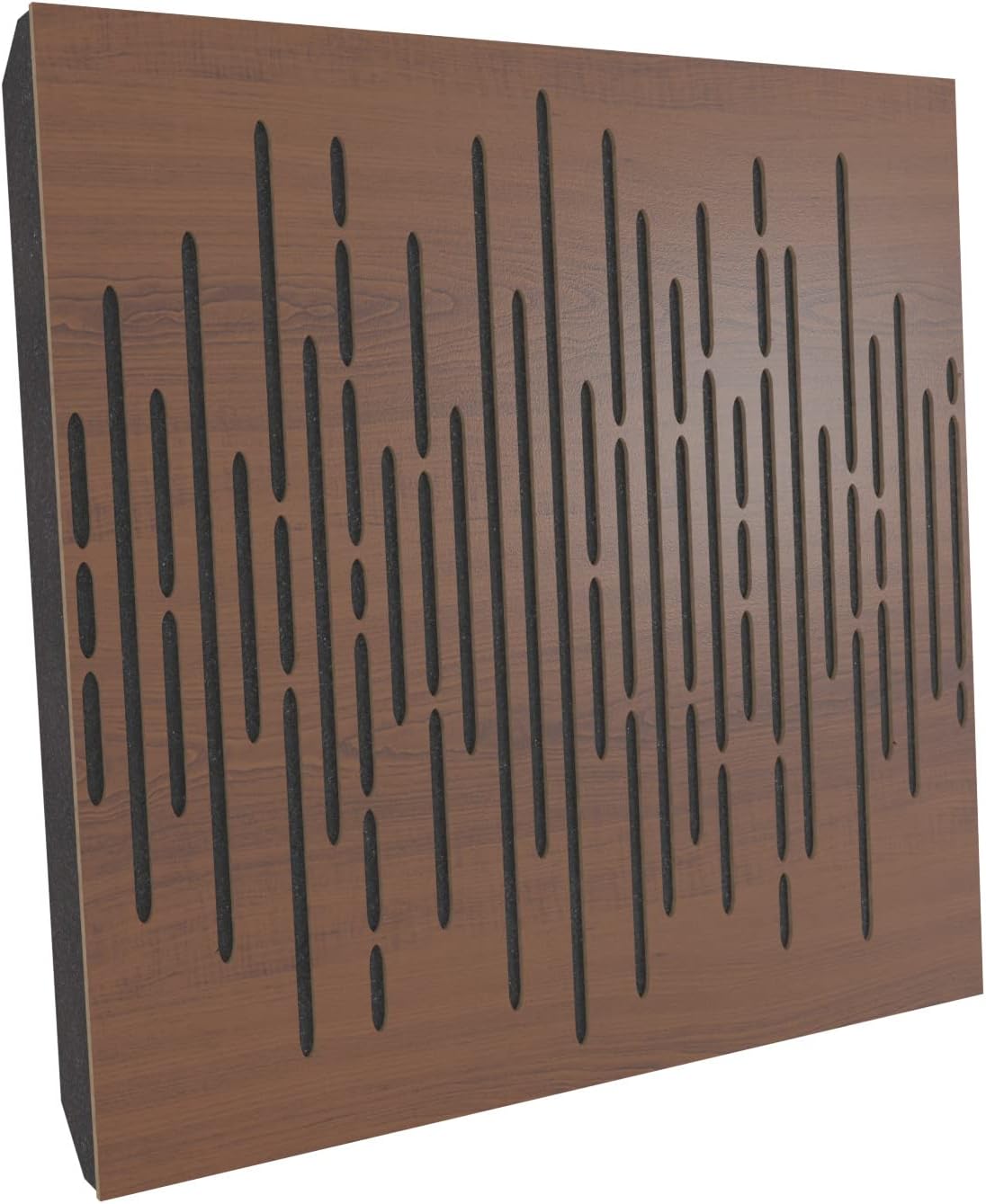 (4 Pack) Sound Absorption-Diffuse Acoustic Panel «Wave» for rec.studio | Wood laminated: (Nut)