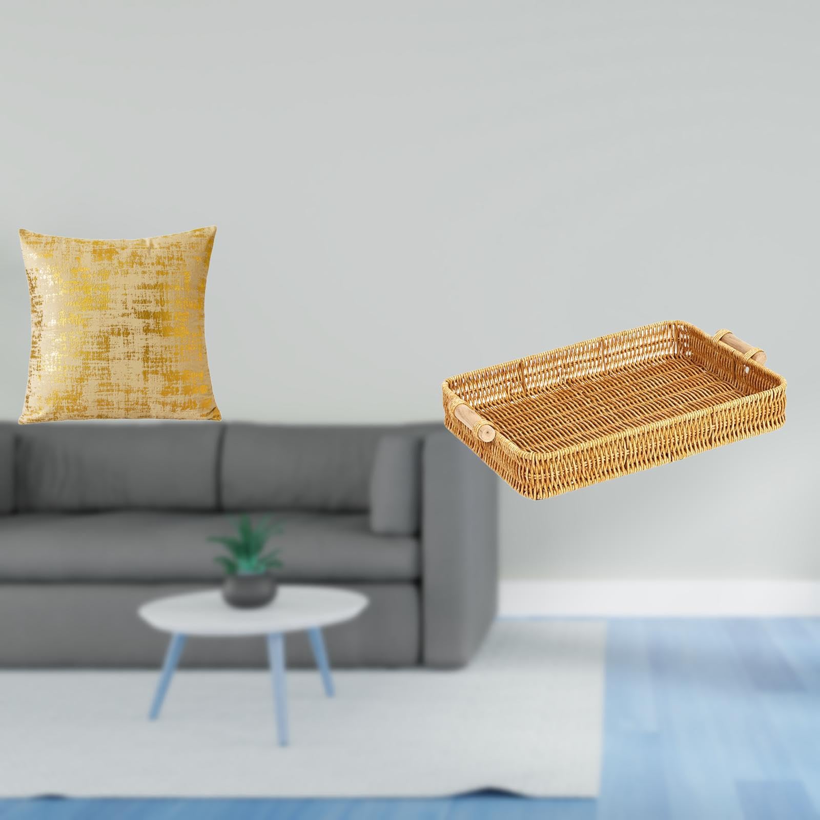 Enakshi®Elegant Woven Cushion Cover for Living Room Office Dorm Car Fruit Basket Snack Serving Bowl Bread Plate Home Décoration|Home & Garden|Home & Garden-image-13