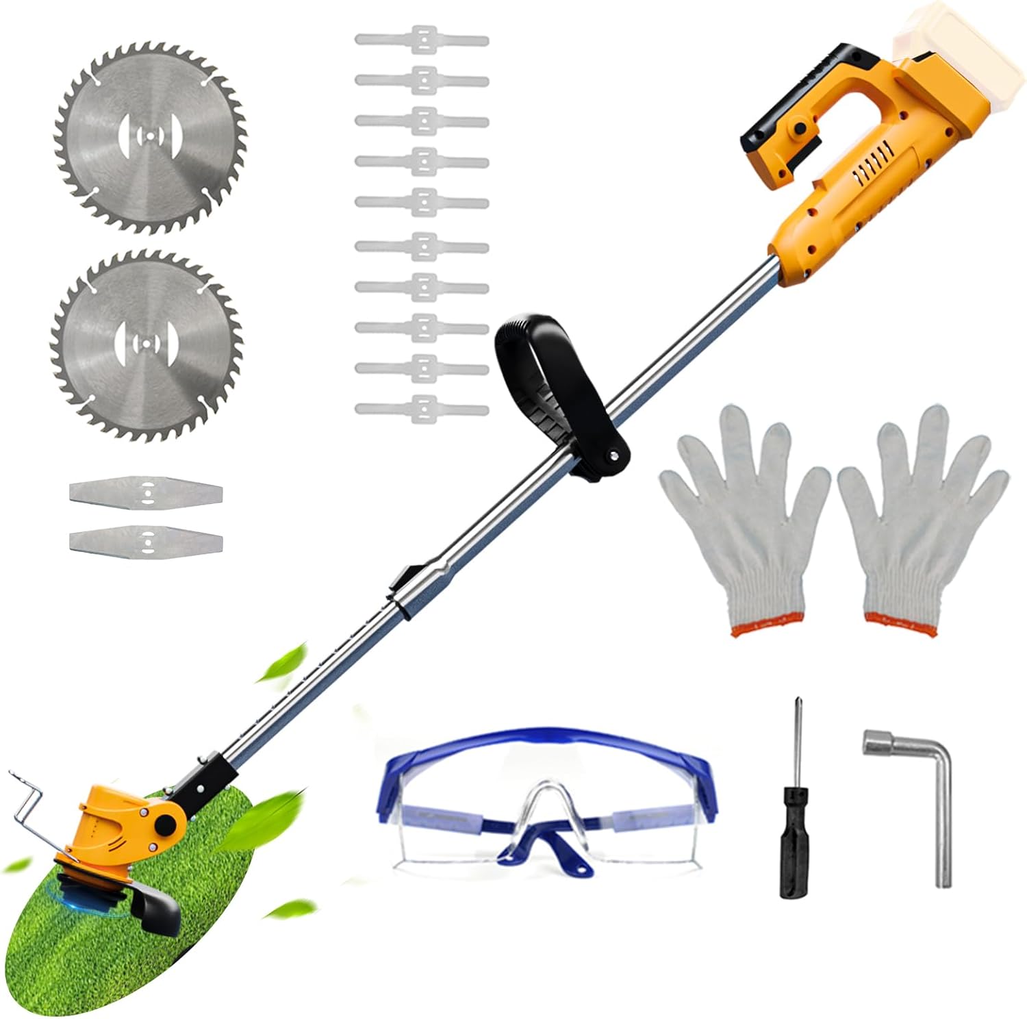 PEDONY Cordless Weed Trimmer for DeWALT 20V Battery Weed Trimmer Lawn String