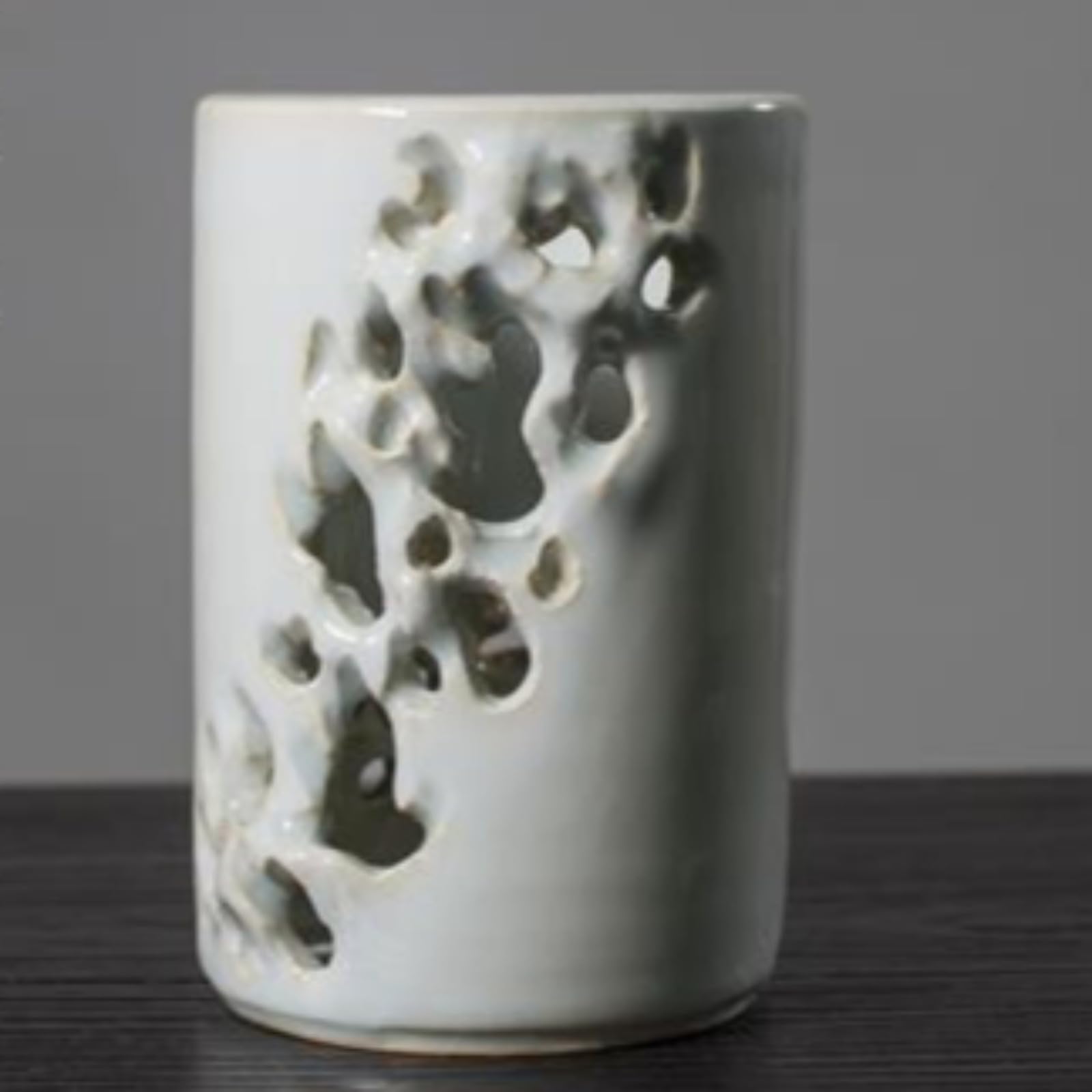 Stifthalter aus Keramik, handgefertigt, chinesischer Stil, 14 cm, Stifthalter, Tischdekoration