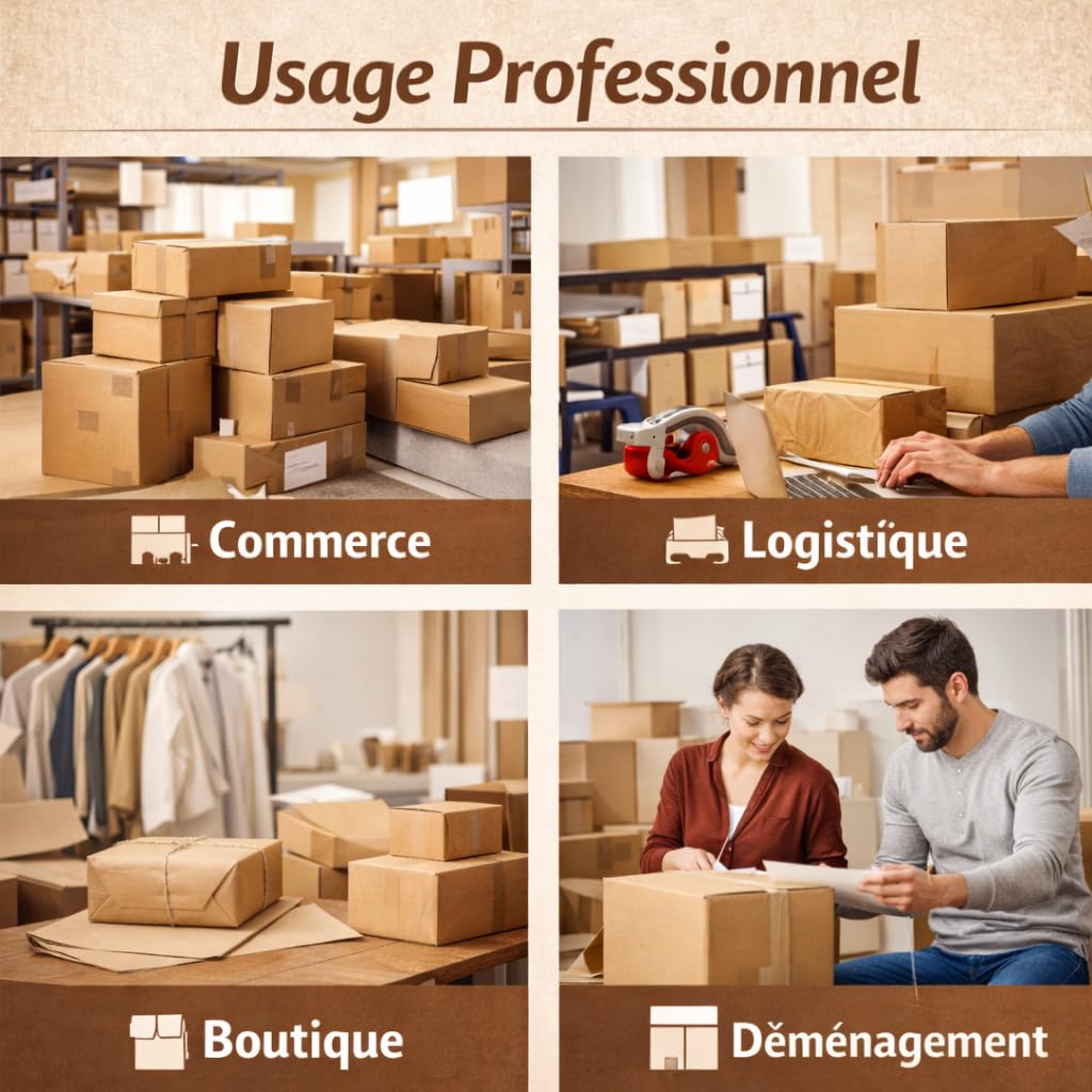 Rouleau Papier Kraft - 90 cm x 250 m – Papier Kraft Marron 70 g/m² – Papier Emballage Colis, Protection Carton, Emballage Cadeau – Papier Kraft Résistant pour Expédition, E-commerce & Déménagement