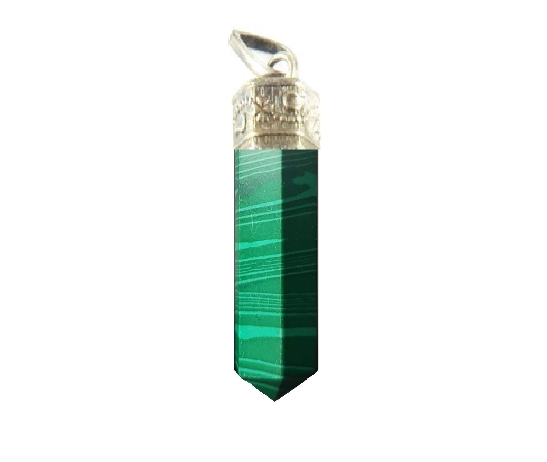 Natural Malachite Pendant, Pencil Pointer Shape Malachite Stone Pendant for Reiki Healing-image-29