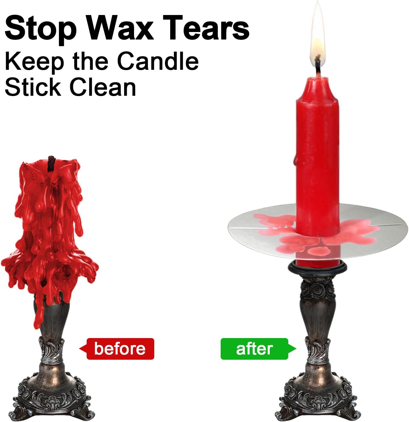 PAGOW 100 Pack Beeswax Candle Protectors - Personal Ear Care Protective Disk,Church Candles with Drip Protectors/Disc (Dia. 3.15inch) (100)