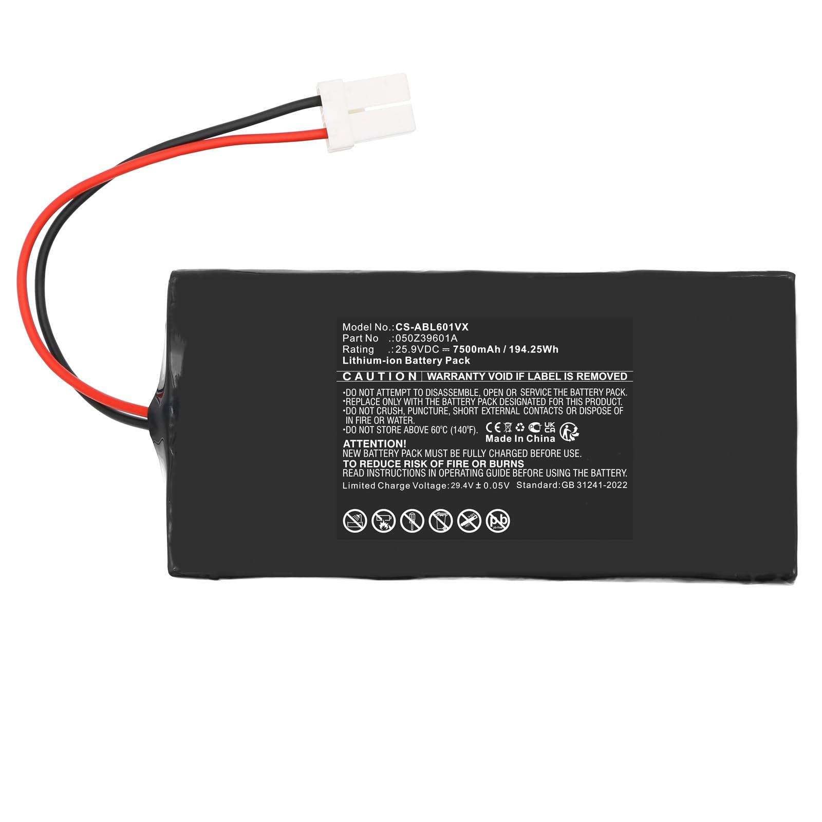 Generic Batería de repuesto compatible con cortacésped Ambrogio AM060L0V9Z, L60 Elite S+