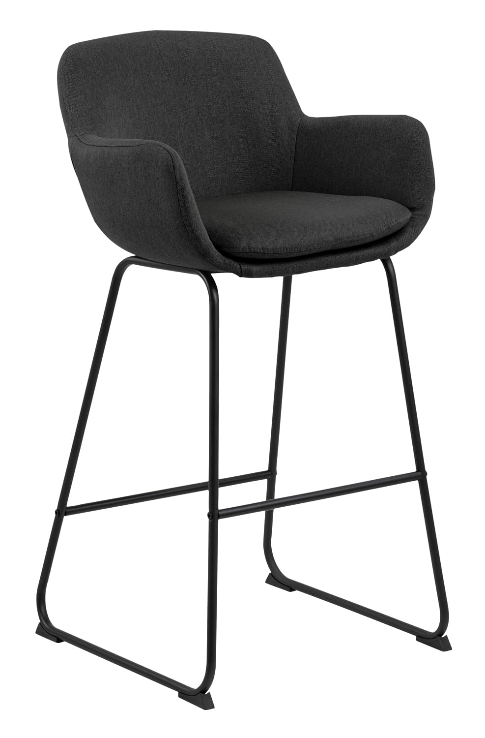 AC Design Furniture Lis Barhocker, dunkelgrau, Metall, B: 52 x H: 100 x T: 53 cm, 2 Stück