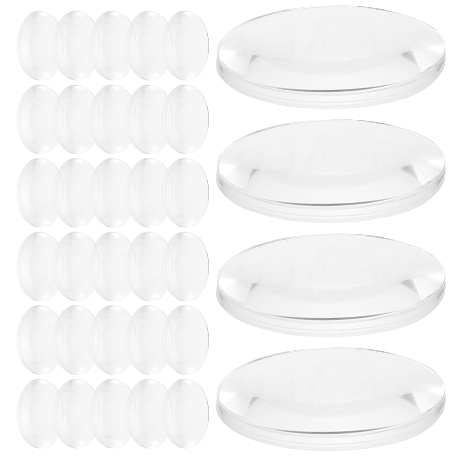 60pcs Double Convex Lens Acrylic for Physics Teaching and Optics