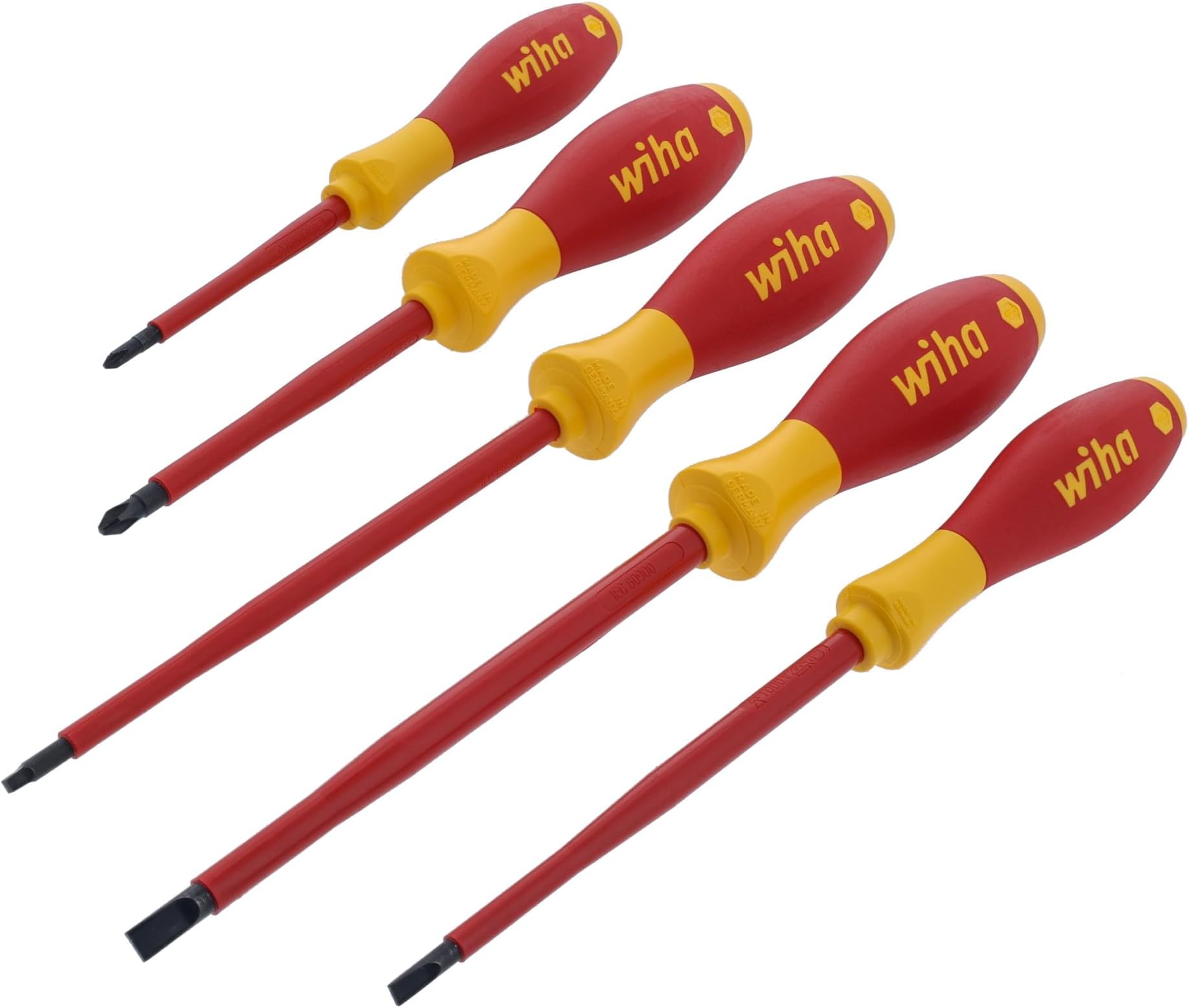 32059 5 Piece Insulated SoftFinish Slotted/Phillips/Square Screwdriver Set