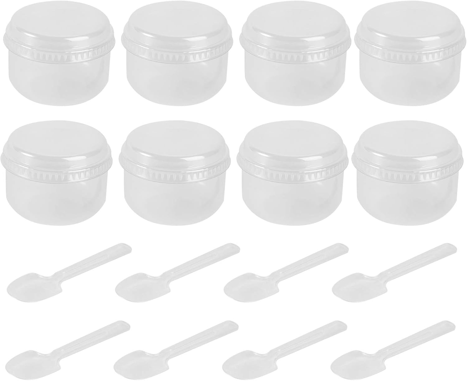 Cabilock 50 Sets Pudding Cup with Lid Mason Jars Condiment Cups Appetizer Pudding Beaker Temperature Resistant Baking s The Pet White Cake Japanese-style