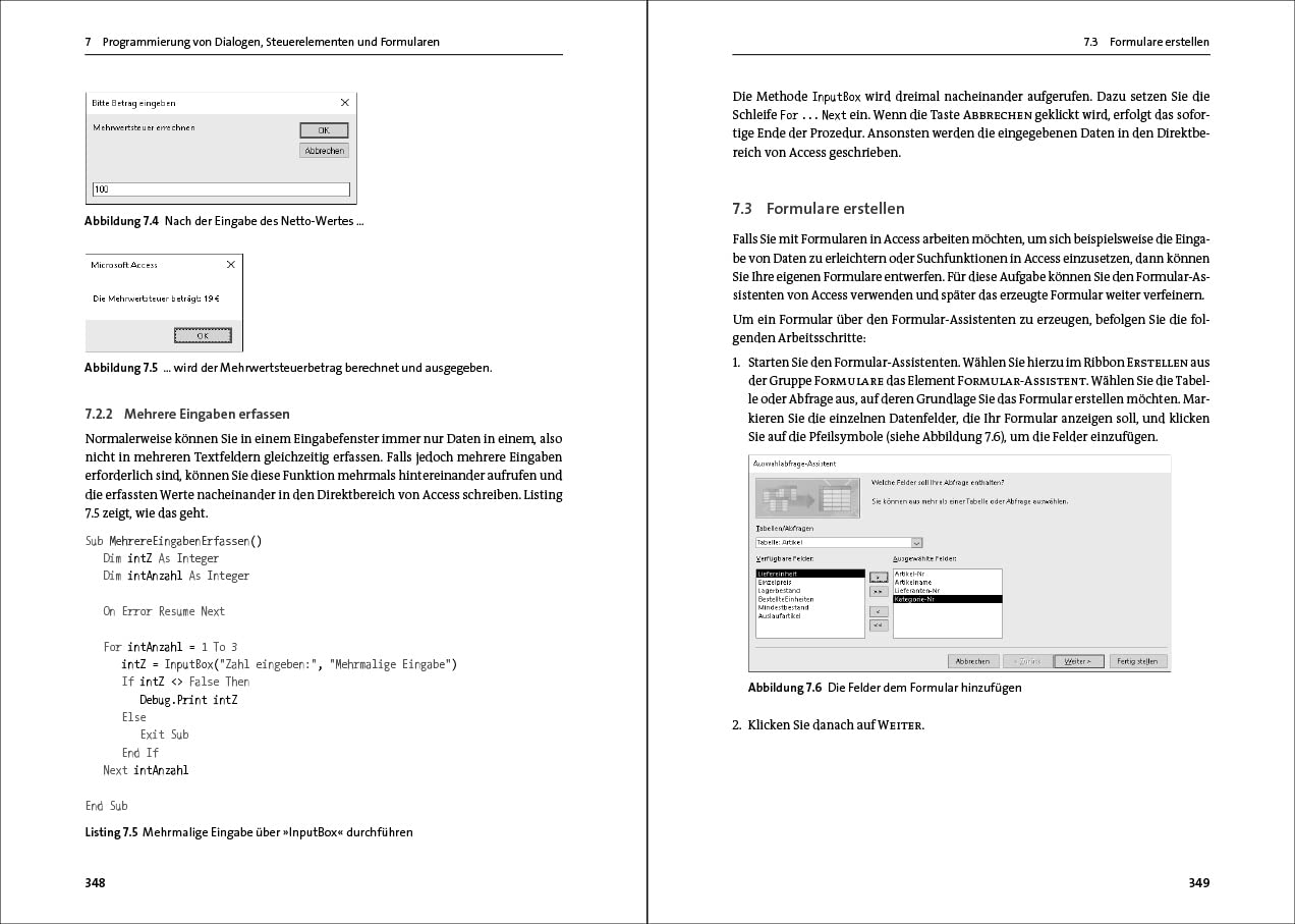 VBA mit Access: Das umfassende Handbuch mit VBA-Lösungen für Access 2010 bis Access 2021. Inkl. Makro-Lösungen und Praxisbeispielen