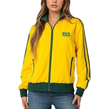 OCUH Brazil Shirt Zip Up Hoodie Women Sweatshirt Fall Fashion Trendy Long Sleeve Jackets Winter Clothing Outfits