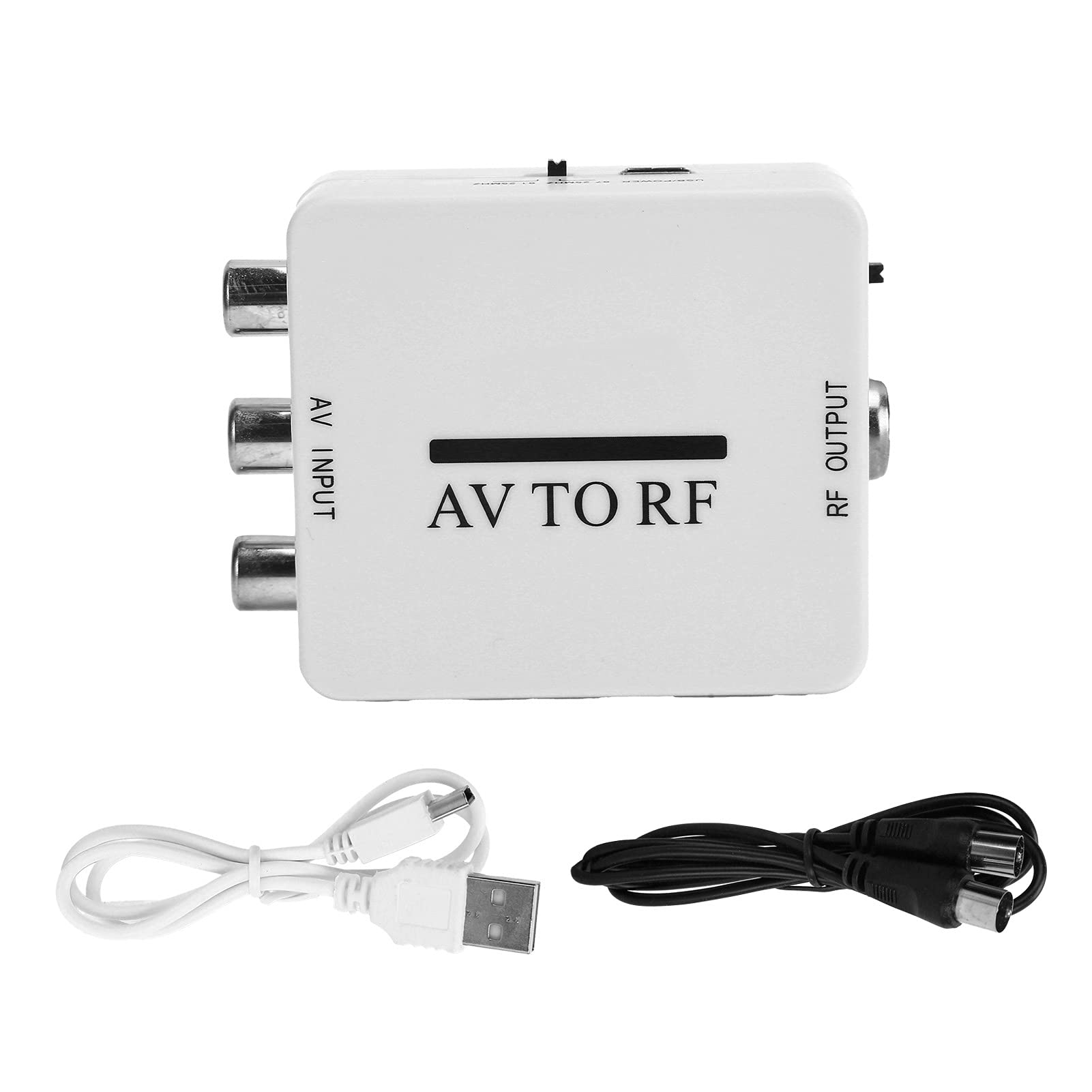 Convertitore Video AV A RF – Adattatore Mini Senza Driver, Frequenze 67,25 MHz E 61,25 MHz, Plug-and-play Con Cavo USB