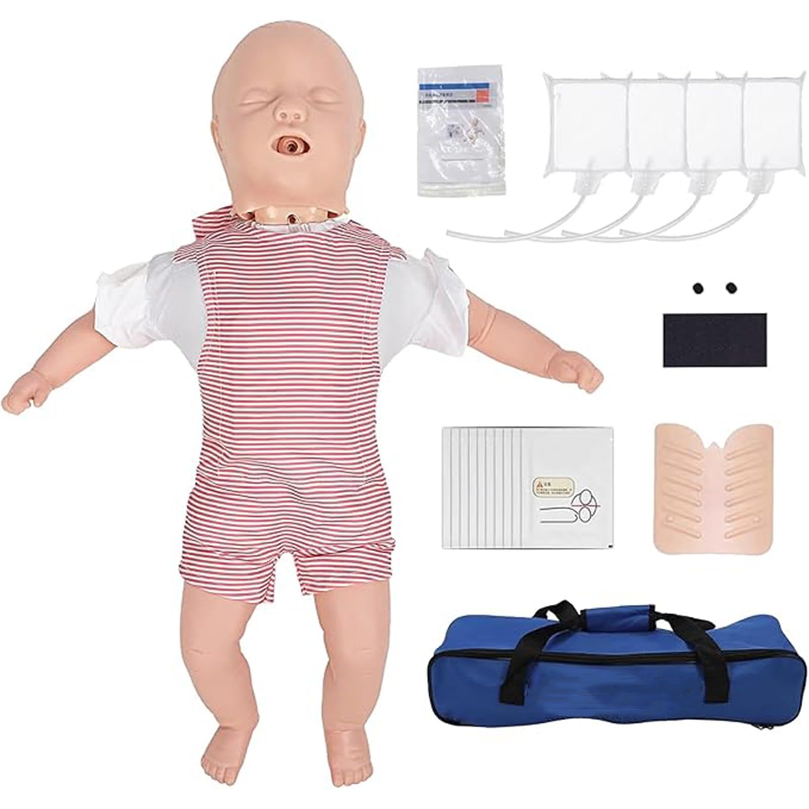 Säuglings-Wiederbelebungspuppe, Silikon-CPR-Puppe für Babys, kardiopulmonale Wiederbelebungspuppe für Patientenaufklärung und -unterricht A