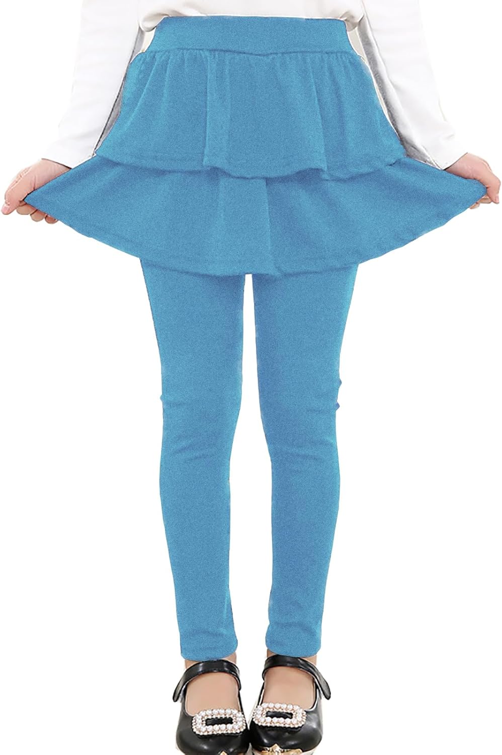 RieKet Girls School Uniform Pants Warm Stretchy Athletic Leggings with Skirt 2-14 Years RieKet Girls School Uniform Pants Warm Stretchy Athletic Leggings with Skirt 2-14 Years