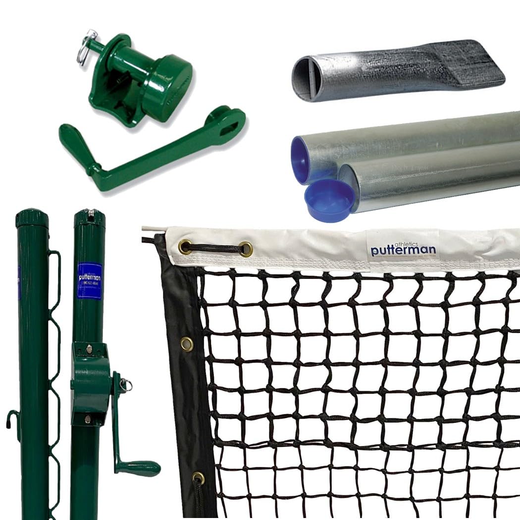 Putterman 3.5mm Signature Double Top Tennis Net – Optional Seasonal Court Maintenance Kit