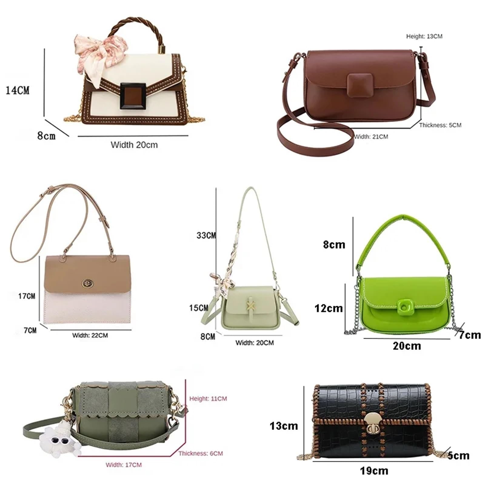 Kit de Bricolaje para Hacer Bolsos Juego de bolsos hechos a mano, costura a, artesanía cuero, kit bricolaje, fabricación, material cuadrado for, accesorios for(Num1 White)