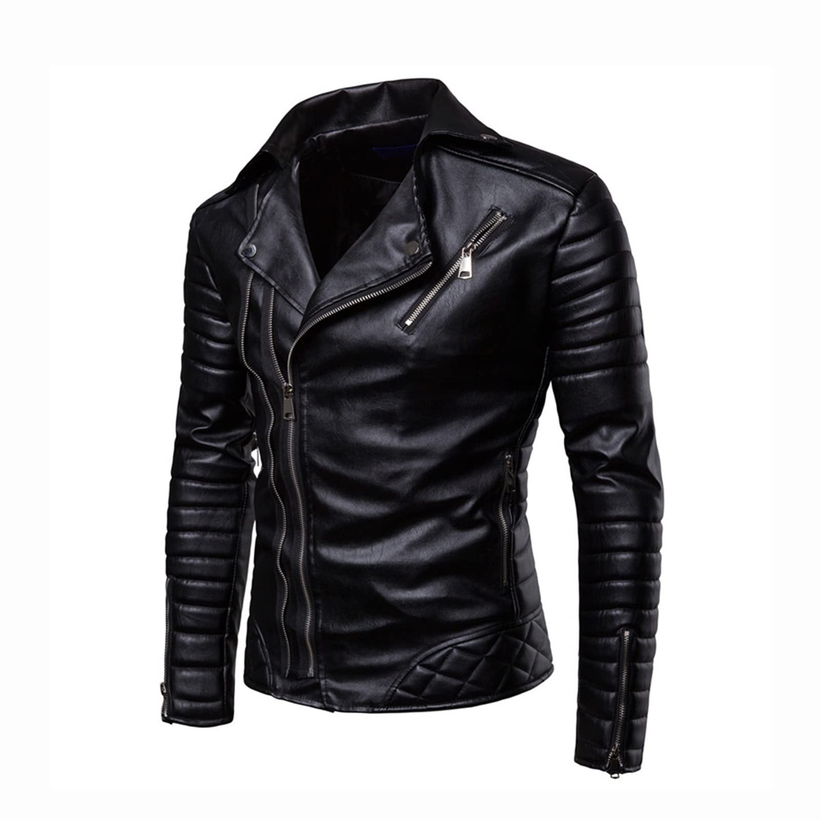 Amazon.com: YXYECEIPENO Windproof Car PU Leather Jacket Casual 