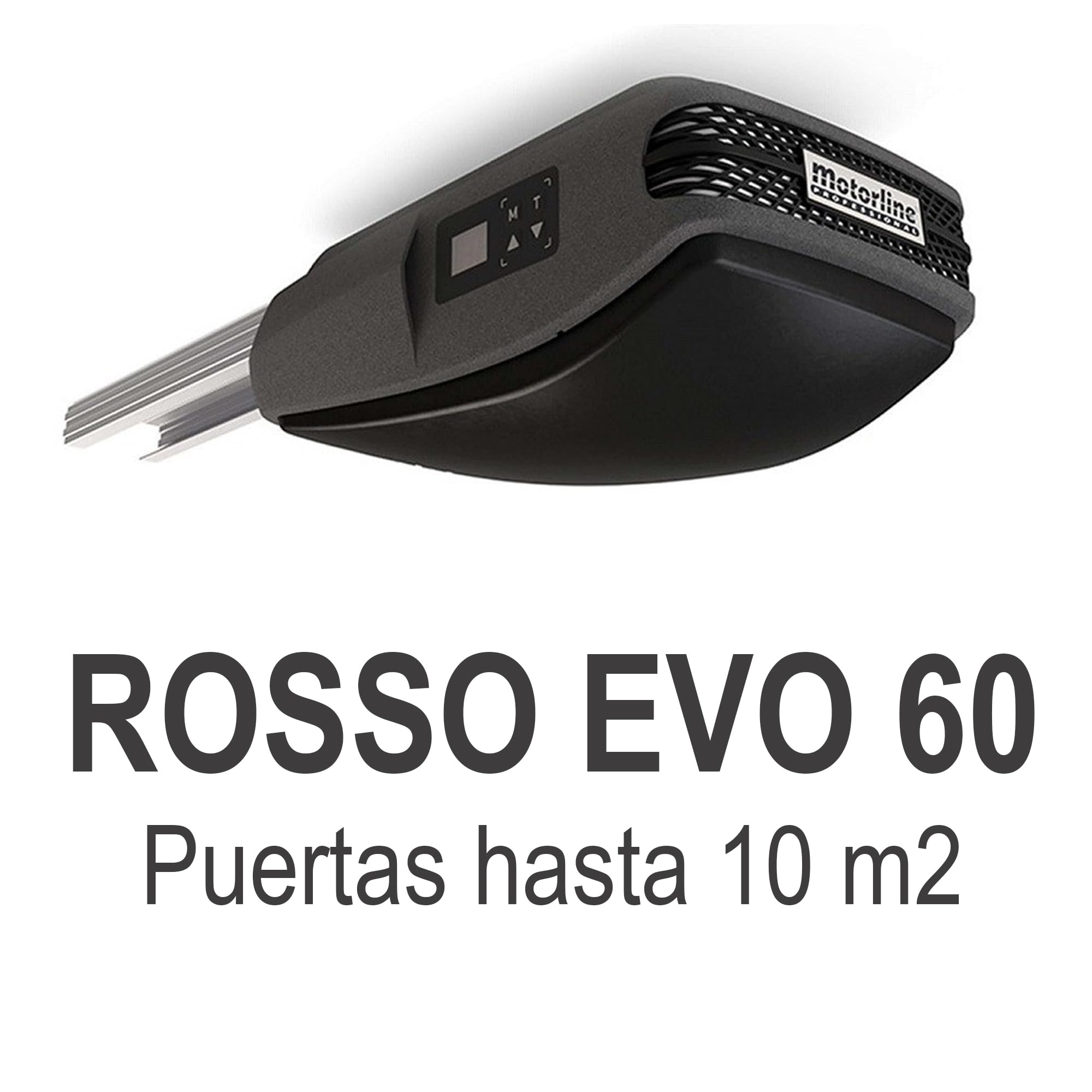 Motor de Techo automatismo para Puertas de Garaje seccionales MOTORLINE Rosso 60 con 2 MANDOS