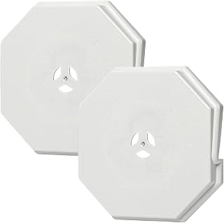 Vinyl Siding Mounting Blocks Octagon Siding Mounting Kit Fits 1/2 Inch Lap and 4-10 Inch Height Siding for Outdoor Lights, Cameras, Doorbells White, 2 Pack