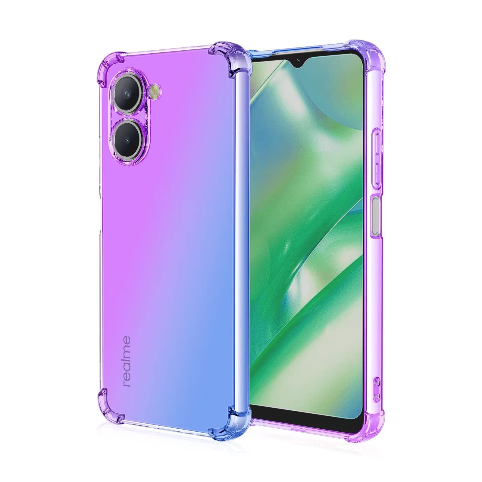 HGJTF Cover per Realme C33 (6.5), Trasparente Morbida