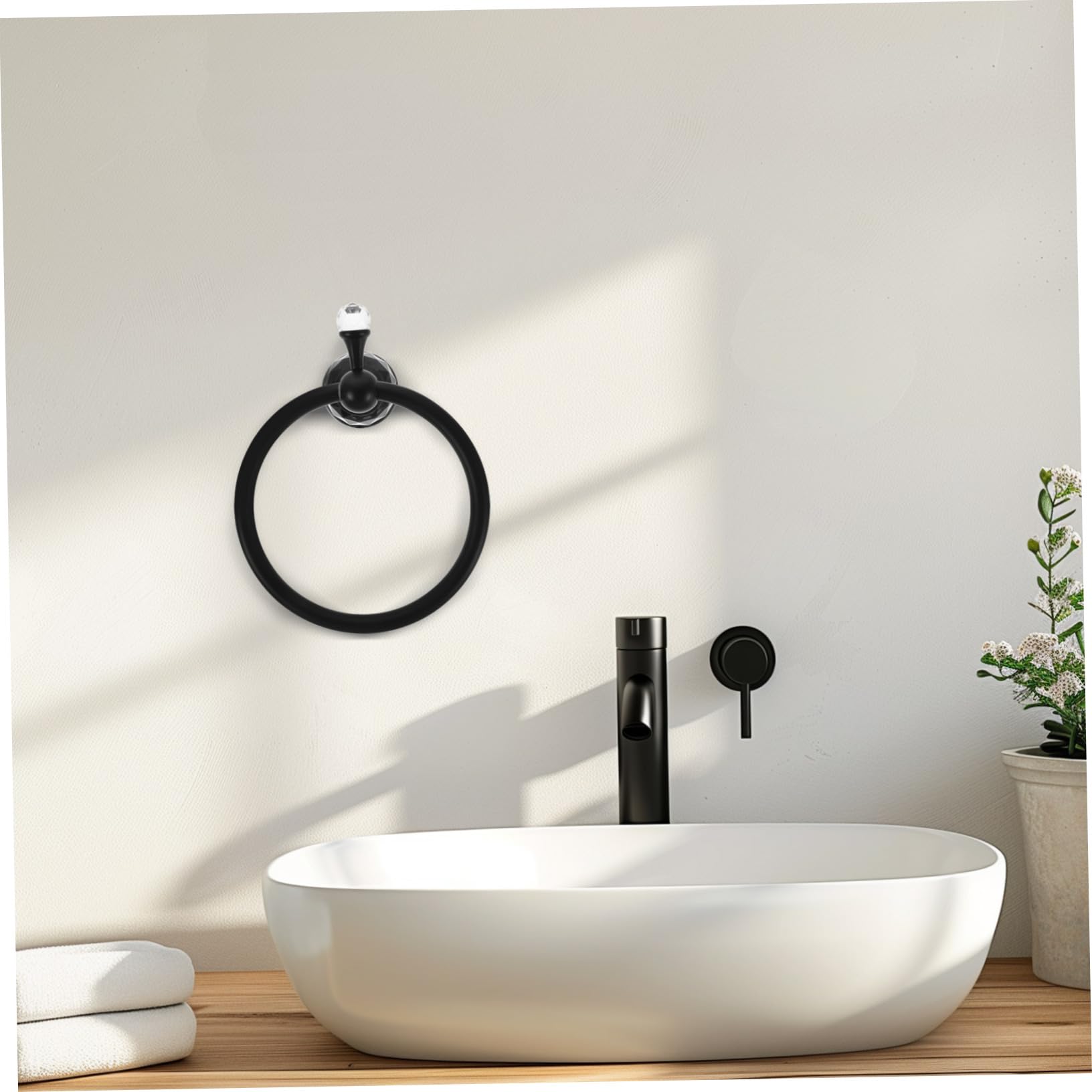 Toallero De Aro: Toallero Grueso para Baño. Moderno Colgador Redondo De Pared para Baño, Cocina Y Accesorios.