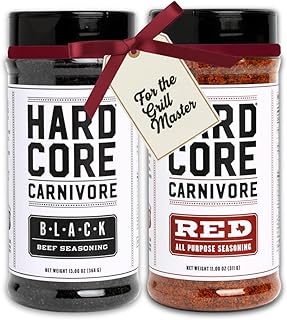 Hardcore Carnivore Black & Red Seasoning Combo Pack | Texas-Made Rubs for Steak, Brisket, Pork, Chicken, BBQ, Grilling and Smoking