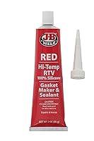 Vista 2 de Sellado J-B Weld Negro Rtv, 3 oz, Rojo