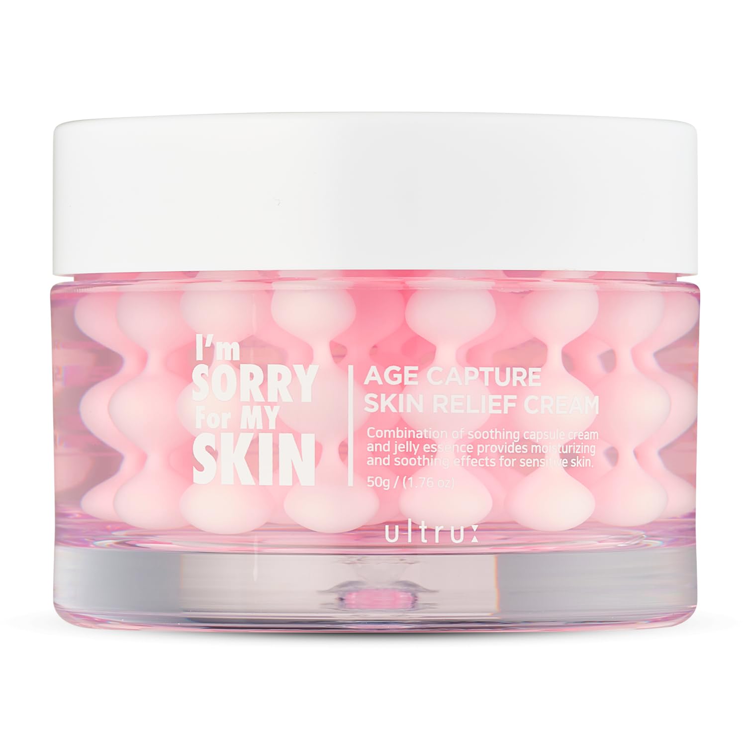 I'M SORRY FOR MY SKIN Age Capture, crema per il viso coreana per la cura della pelle, idratante per viso e collo, con acido ialuronico, anti-invecchiamento, crema gel antirughe, per donne (rosa, crema