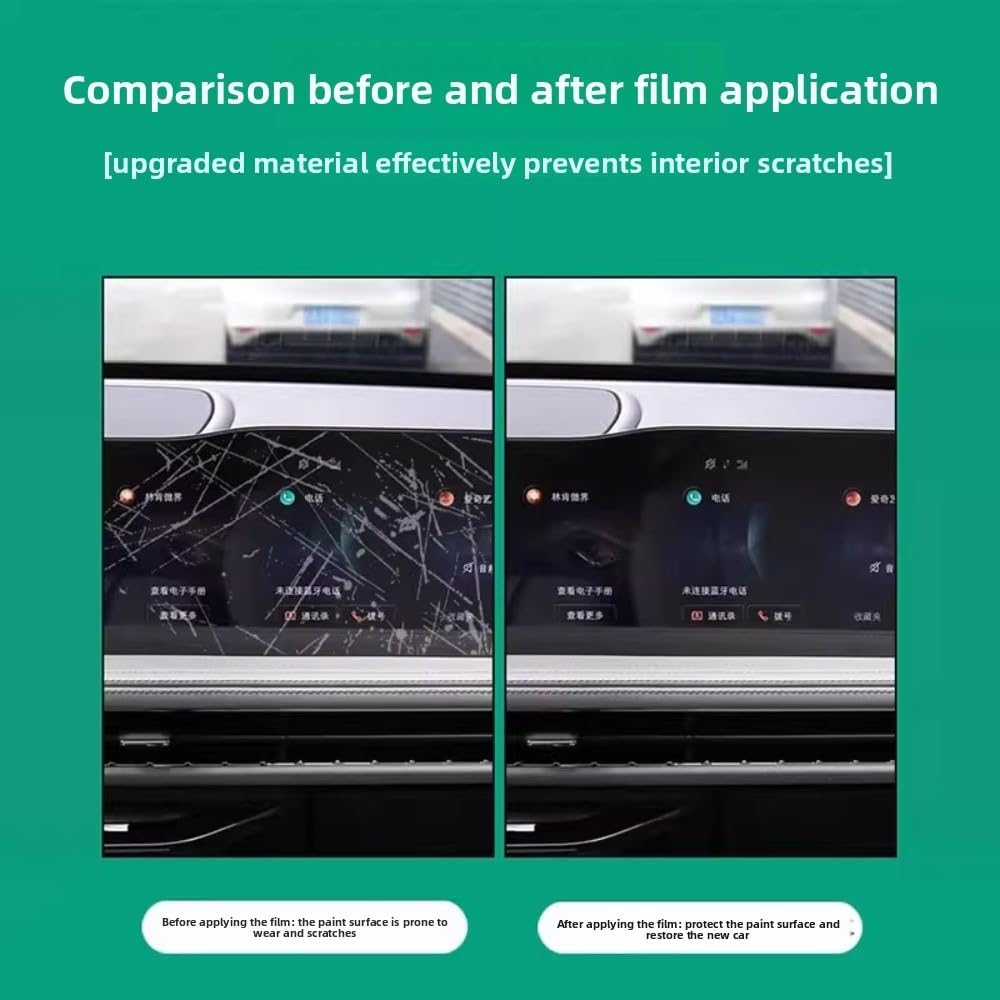 Car Interior Film Dashboard Piano Board Shift CenterConsole PPF Anti-Scratch Transparent TPU Protection Film Accessories，for BMW G45 X3 2025-2026 (Style A for RHD)