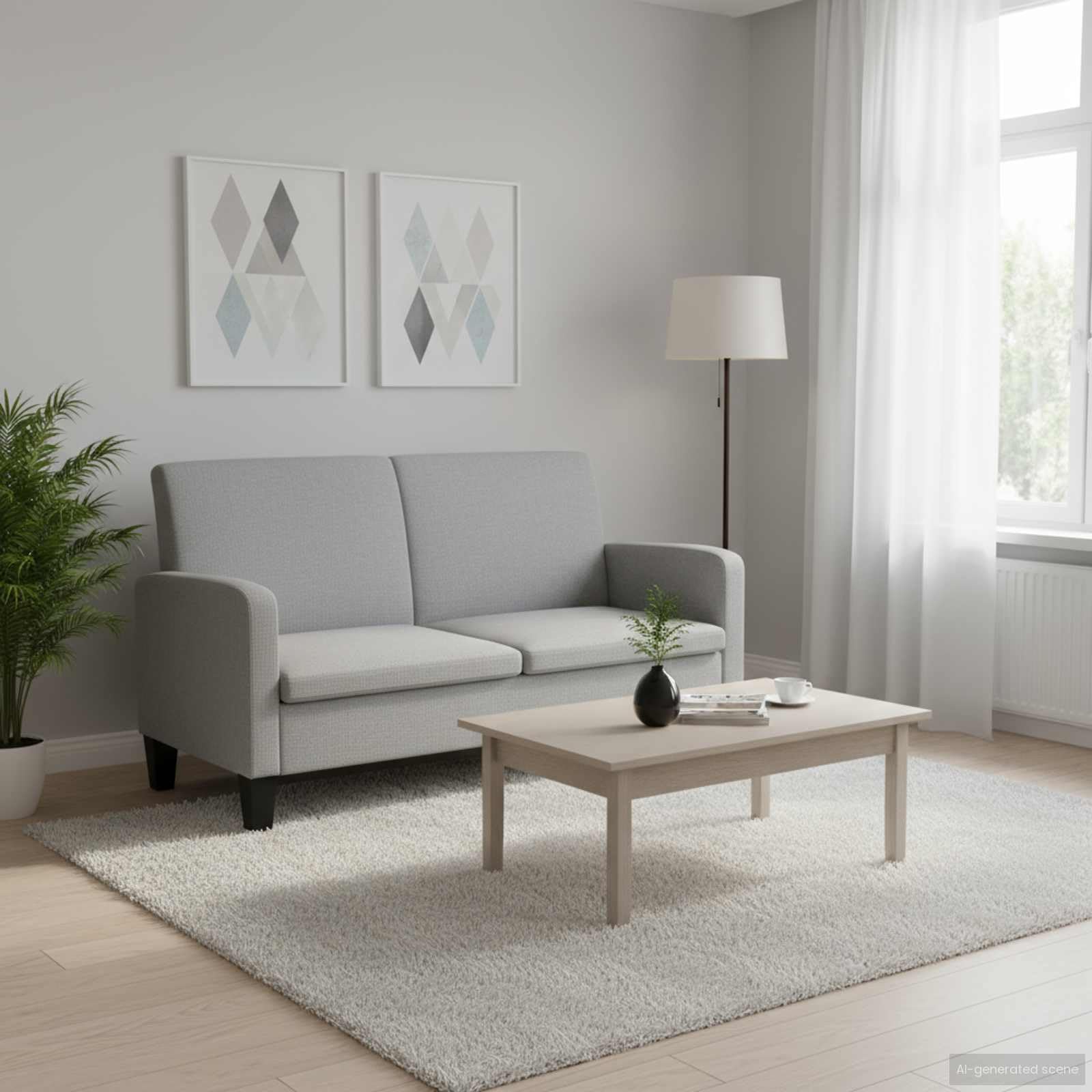 vidaXL 2-Sitzersofa 135 x 65 x76 cm Hellgrau