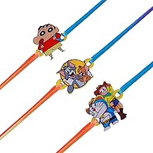 Okos Pack of 3 Rakhi Combo of Trendy Cartoon Characters For Kids For Rakshabandhan With Multi Color Adjustable Cotton Thread Cute and Dearest Bhai/Bhaiya/Brother CO1000469KID