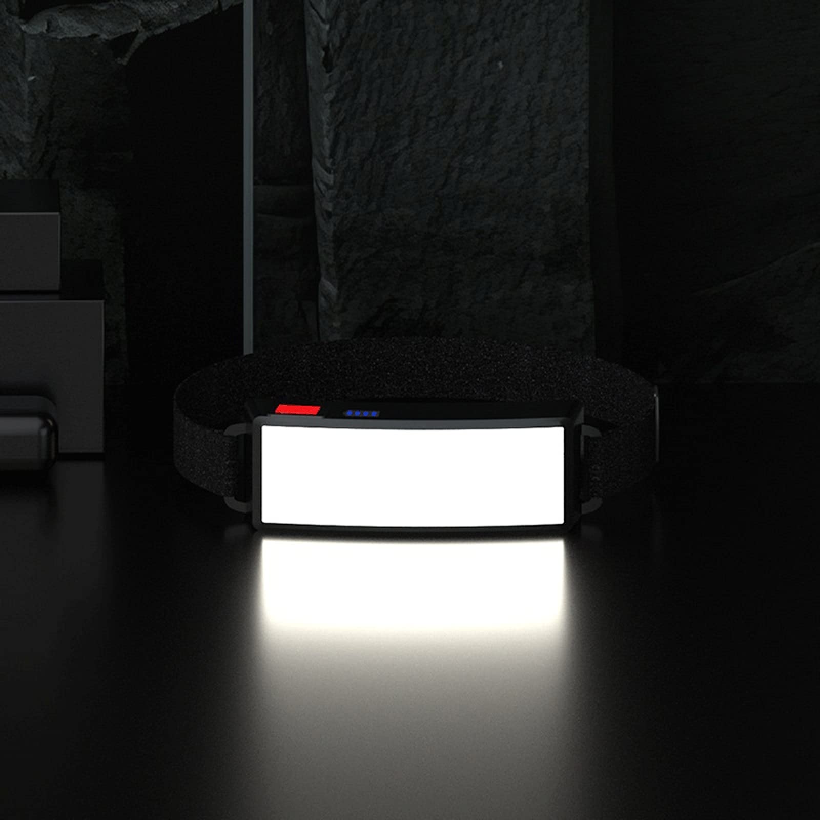 Latarka czołowa przenośna mini reflektor LED z wbudowaną latarką akumulatorową USB ładowalna latarka czołowa latarka