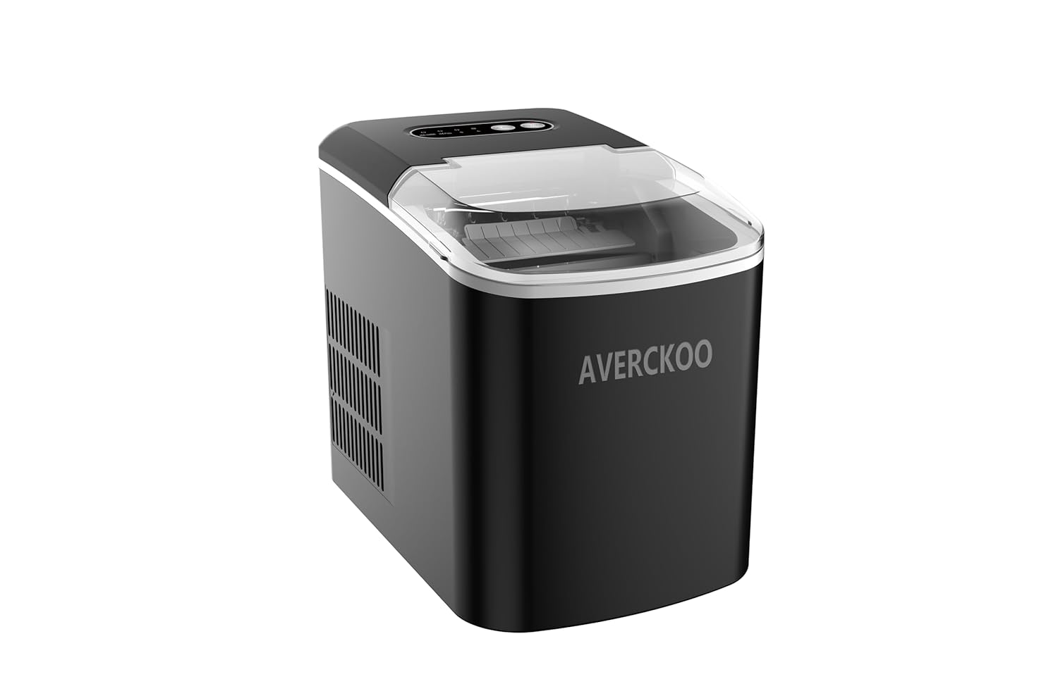 Countertop Ice Maker Machine with Handle, 26lbs in 24Hrs, 9 Ice Cubes Ready in 6 Mins, Auto-Cleaning Portable Ice Maker with Basket and Scoop, for Home/Kitchen/Camping/RV. (Black)