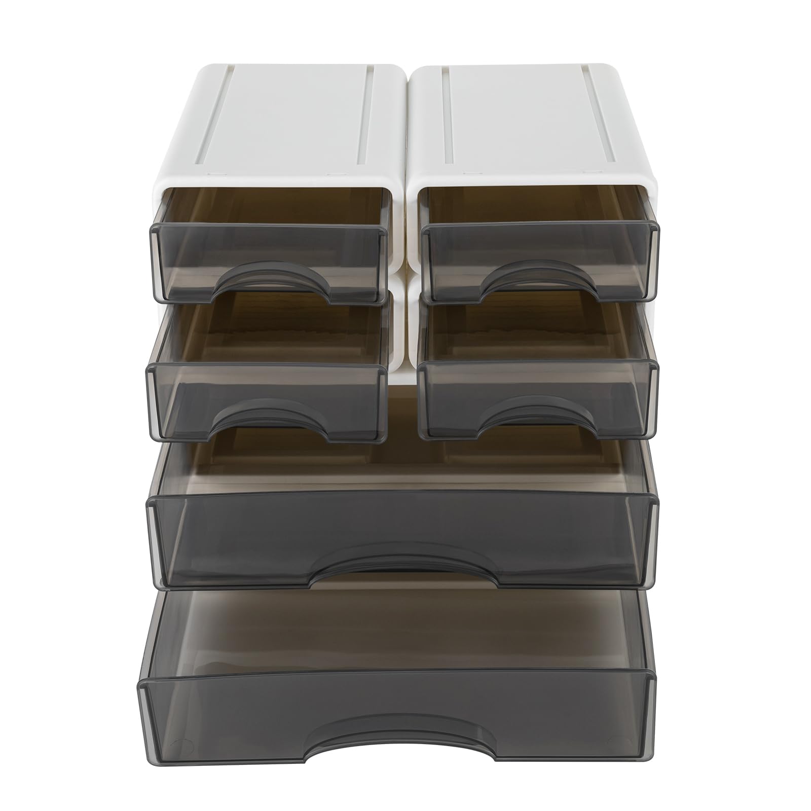 Organizer con 6 cassetti, impilabile, organizer da scrivania, per cosmetici, cancelleria, 34 x 25 x 33 cm