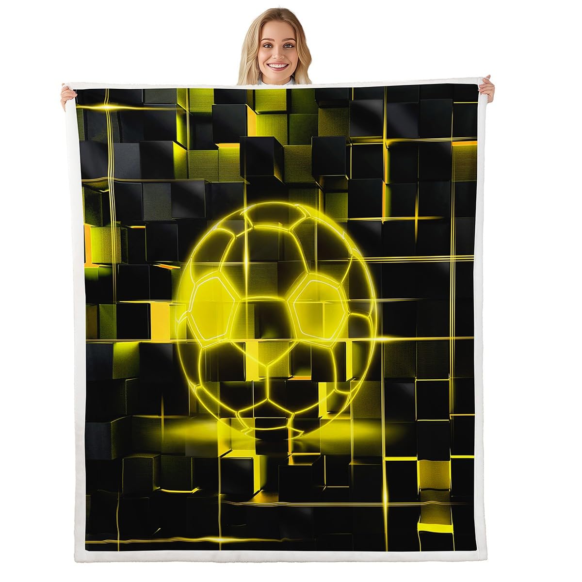 Jetes de lit plaid geometrique lumineux cadeau anniversaire ado